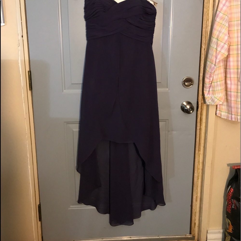 David’s Bridal Purple High Low Dress